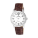 GRAND 40MM WHITE DIAL BROWN LEATHER STRA