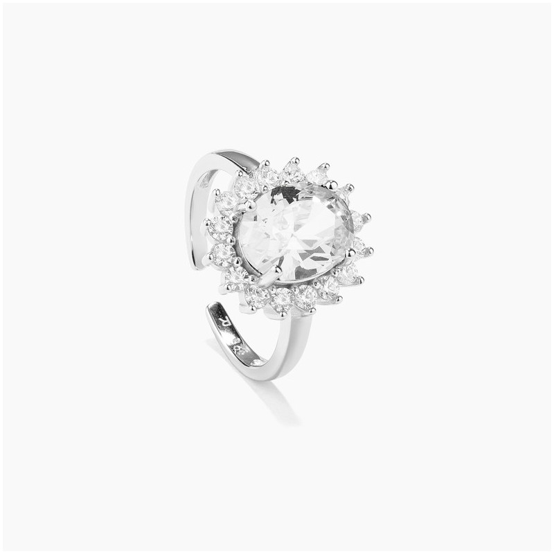 Anel de Prata com zircónia branca THE CROWN Radiant