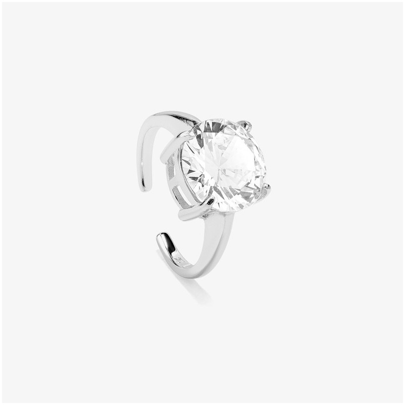 Anel de Prata cristal branco coleção FIRST CLASS Radiant