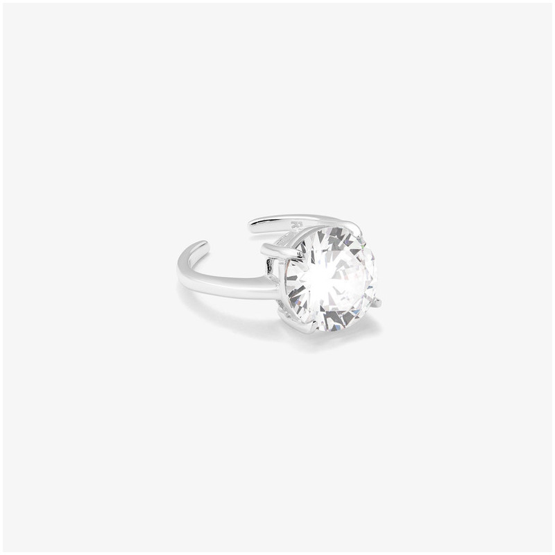Anel de Prata cristal branco coleção FIRST CLASS Radiant