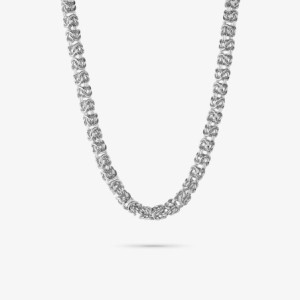 Colar Mulher Blake Prata | Design Twist Minimalista em Aço Prateado