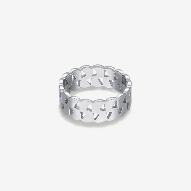 Anel Homem Cadeado Padlock Prateado | Radiant