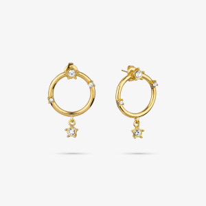 Brincos Mulher Zendaya Ouro | Design Elegante e Versátil