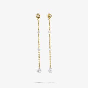 Brincos Mulher Myfair Drop Ouro | Design Pendente Elegante