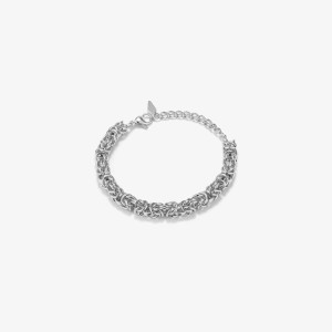 Pulseira Mulher Blake Prata | Design Twist em Aço Prateado
