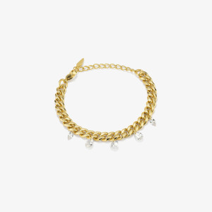 Pulseira Mulher Gaga Queen Ouro | Design Sofisticado em Maxi Elos