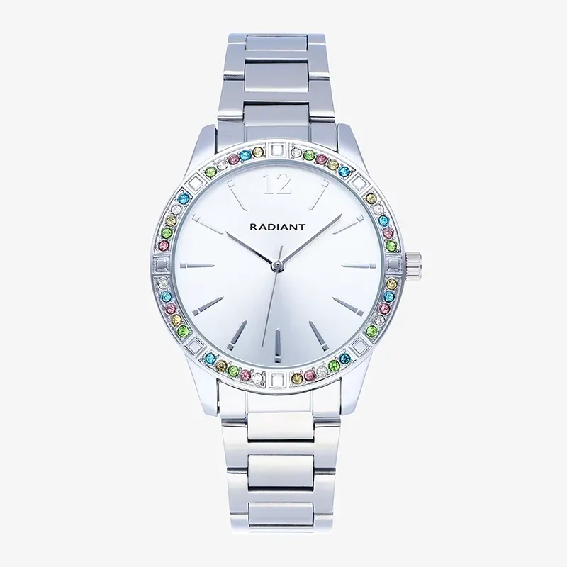 SHINNY PASTELS 38MM SILVER DIAL SS BRACE