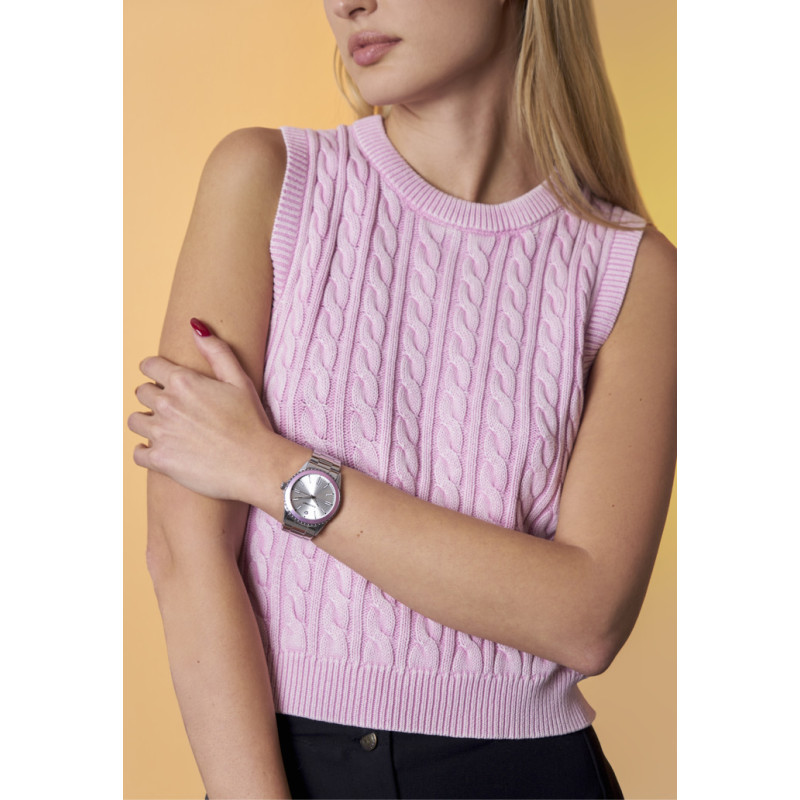 FROST 38MM PINK BEZEL SS DIAL & BRAZ