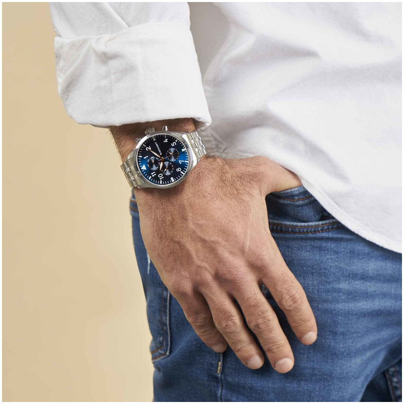 CAIMAN 43MM MULTI BLUE DIAL SS BRACELET