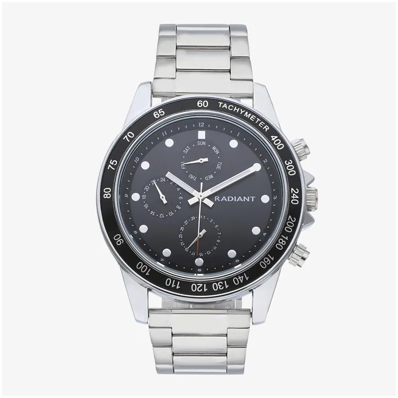 Relógio Homem Canárias Preto Prateado