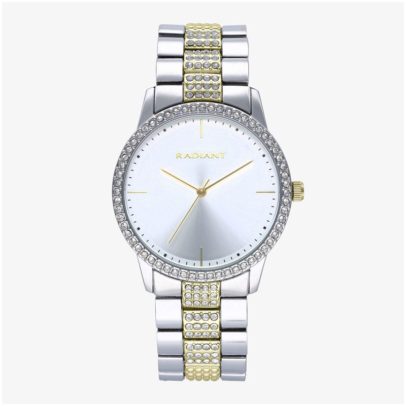 THELMA SILVER DIAL BITONE GOLD BRACELET