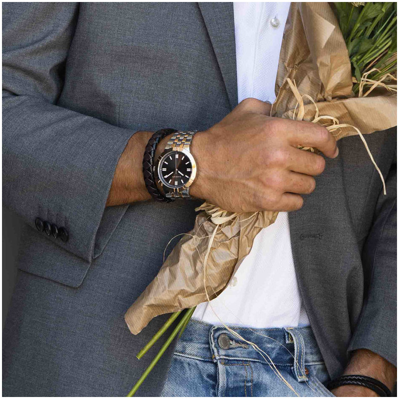 ATOMIK 44MM BLACK DIAL BITONE IPG BRAC.