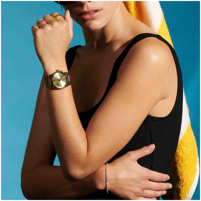 Radiant Air Relógio de Mulher Dourado com Bracelete de Aço