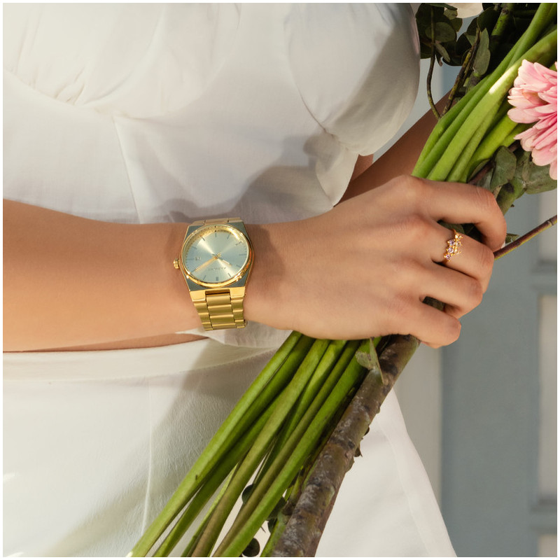 Radiant Air Relógio de Mulher Dourado com Bracelete de Aço