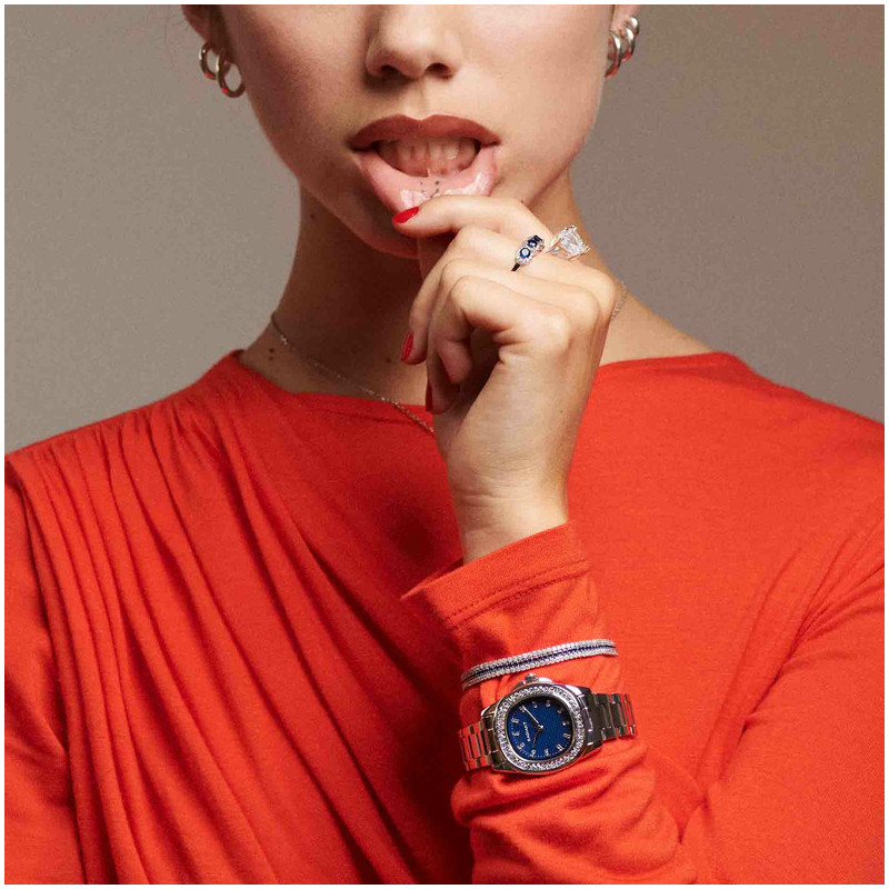 Radiant Scape Relógio de Mulher Azul Prateado com Bracelete de Aço