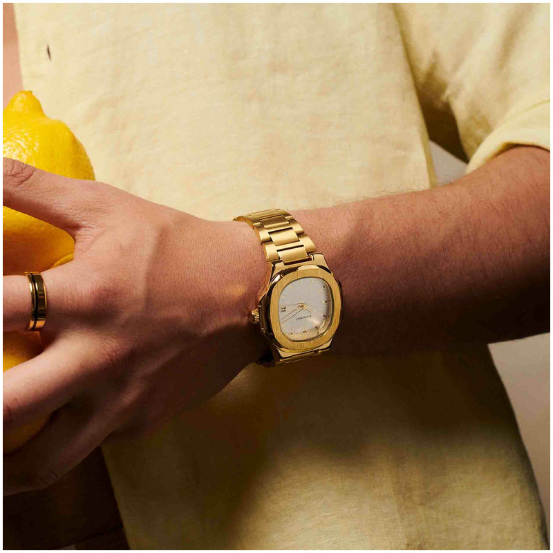 Radiant T-Time Relógio de Homem Dourado Caixa Hexagonal