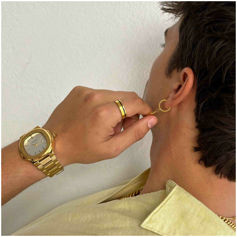 Radiant T-Time Relógio de Homem Dourado Caixa Hexagonal