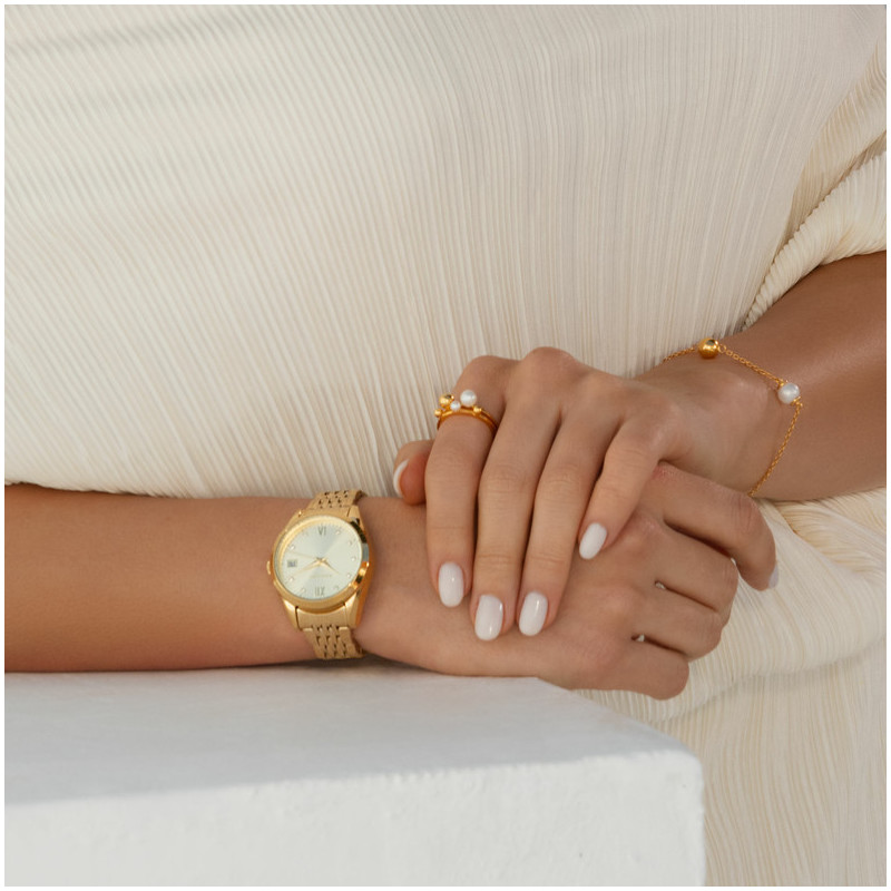 Radiant Legacy Relógio de Mulher Dourado Bracelete Aço