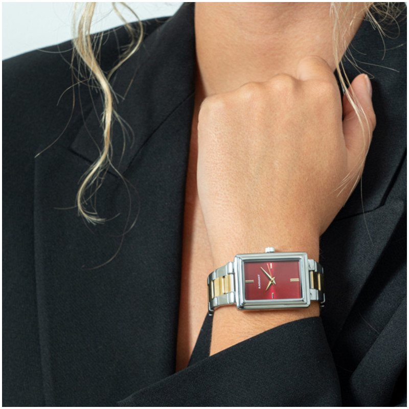 Reloj Courtney Burgundy/Bitone
