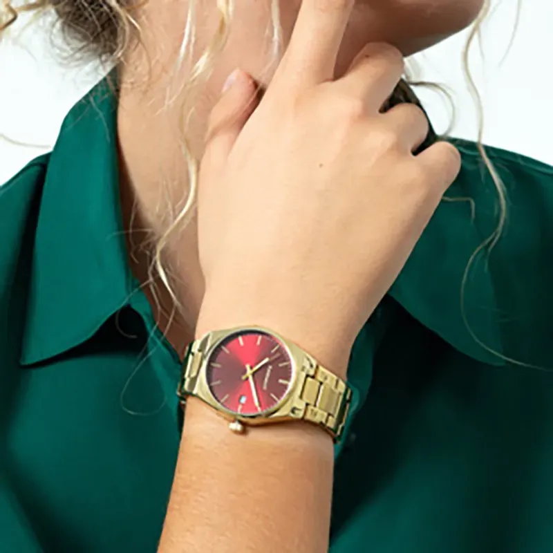 Relógio Mulher AirMini Granate/Dourado
