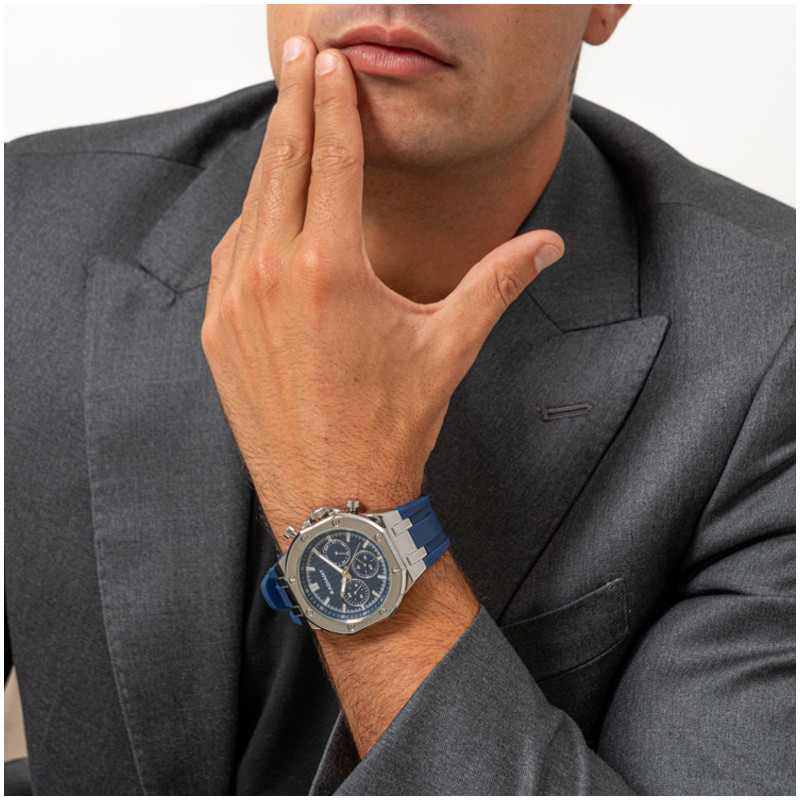 Relógio Homem Jack Azul/Pulseira de Silicone