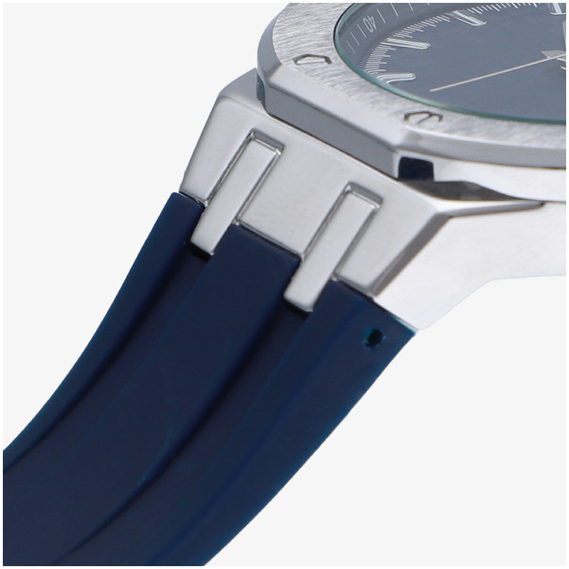Relógio Homem Leonardo Azul/Pulseira de Silicone