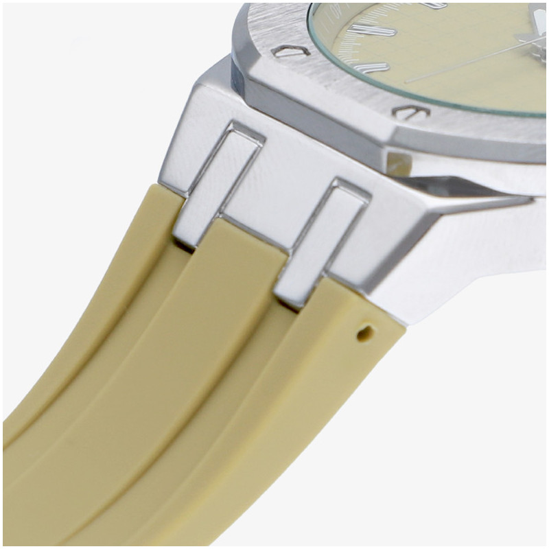 Relógio Homem Leonardo Verde/Pulseira de Silicone