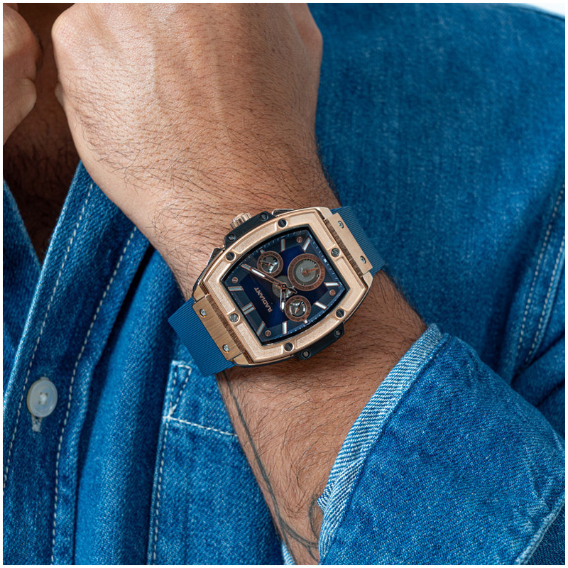 Relógio Homem Ryan Rose/Pulseira Azul