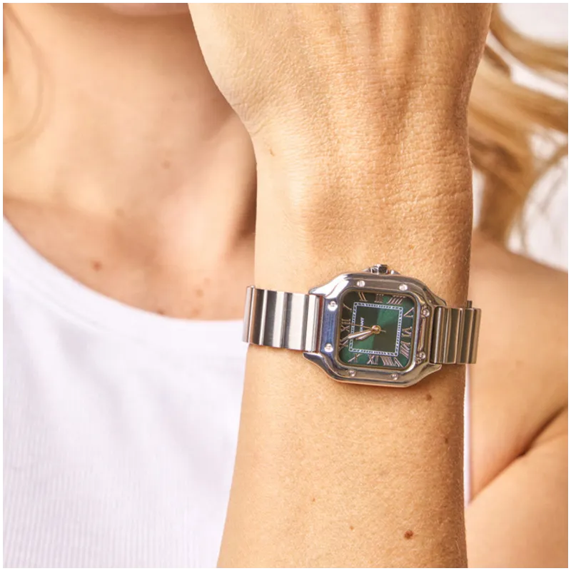 Relógio Mulher Chris Her Verde Prateado