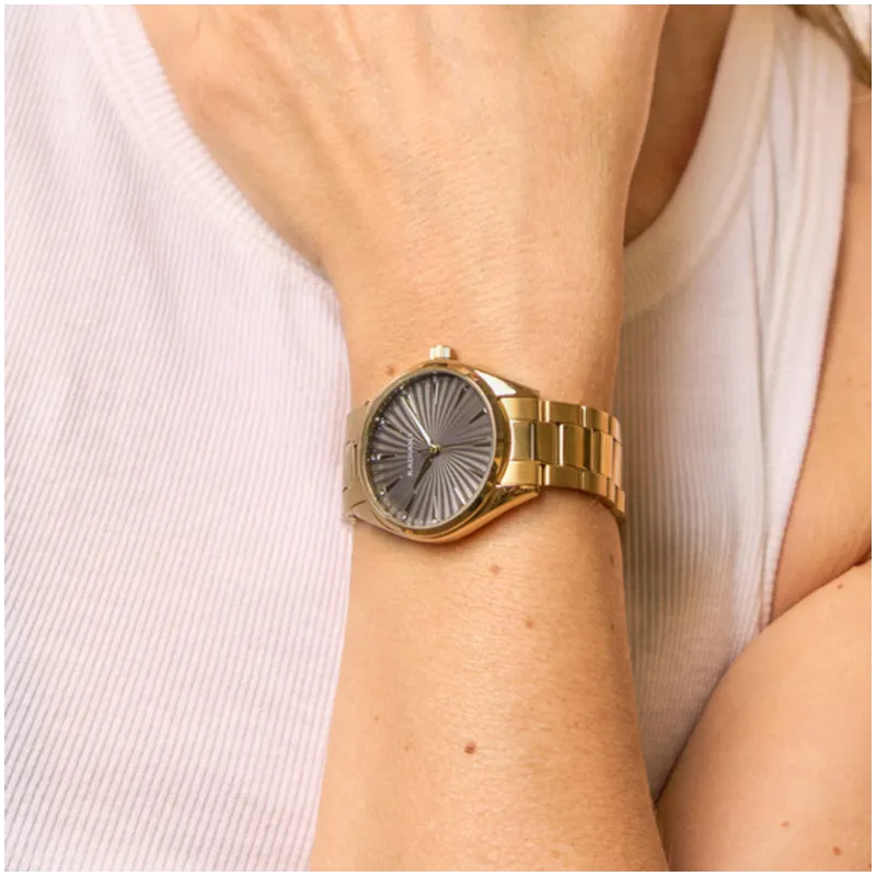 Relógio Mulher Gris Dourado