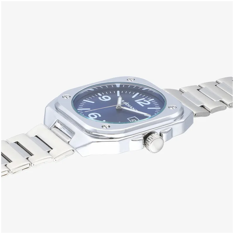 Relógio Homem Vittorio Azul Prateado