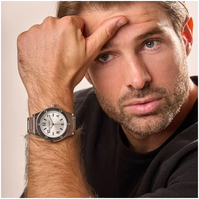 Relógio Homem Marcello Prateado