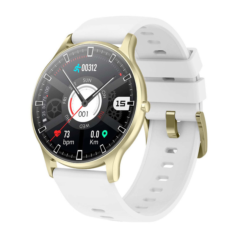 MIAMI 42MM IPGOLD SILI WHITE