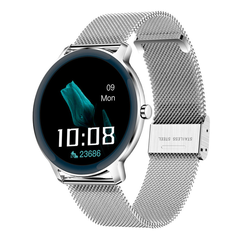 DAKOTA2 42MM IPS GREY RING SILVER MESH