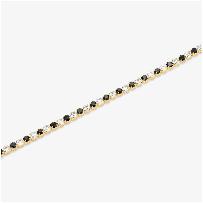 Pulseira Riviere Dourada, Preta e Branca FREEDOM Homem RADIANT Joias