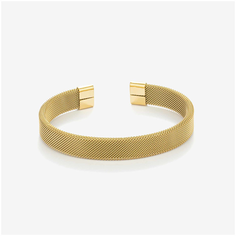 Pulseira Cerâmica Semi Bangle Dourada Homem RADIANT Joias