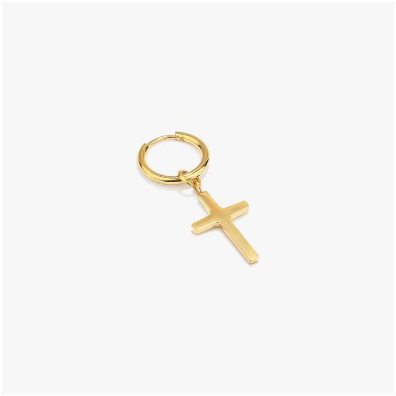 Brinco Cruz Dourado Homem RADIANT Joias