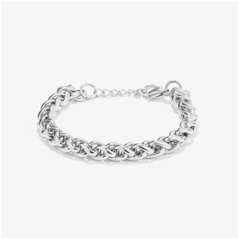 Pulseira Escrava Entrançada Prateada FRANKY Homem RADIANT Joias