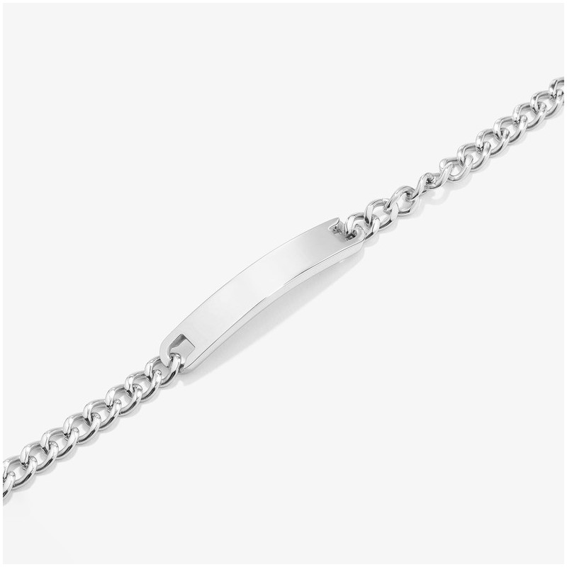 Pulseira Escrava Placa Prateada BOXER Homem RADIANT Joias