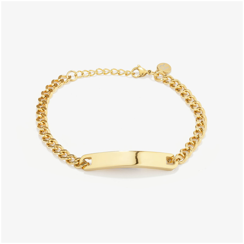 Pulseira Escrava Placa Dourada BOXER Homem RADIANT Joias