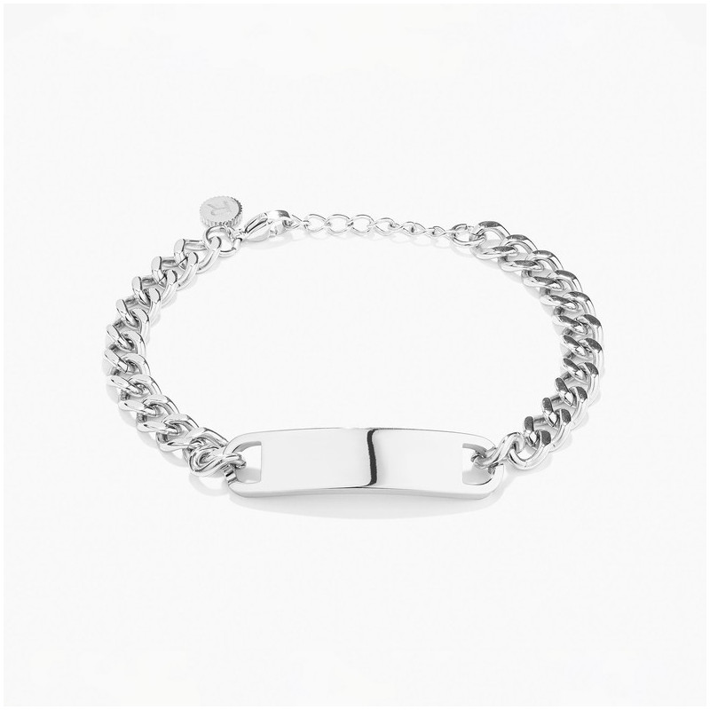 Pulseira Escrava Placa Prateada BOXER Homem RADIANT Joias