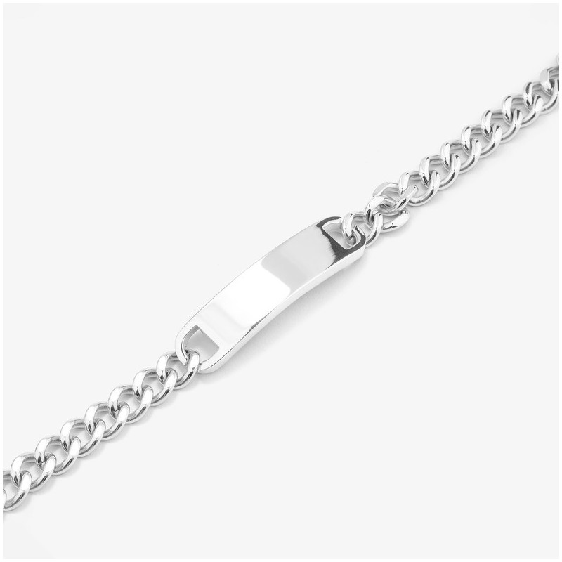 Pulseira Escrava Placa Prateada BOXER Homem RADIANT Joias