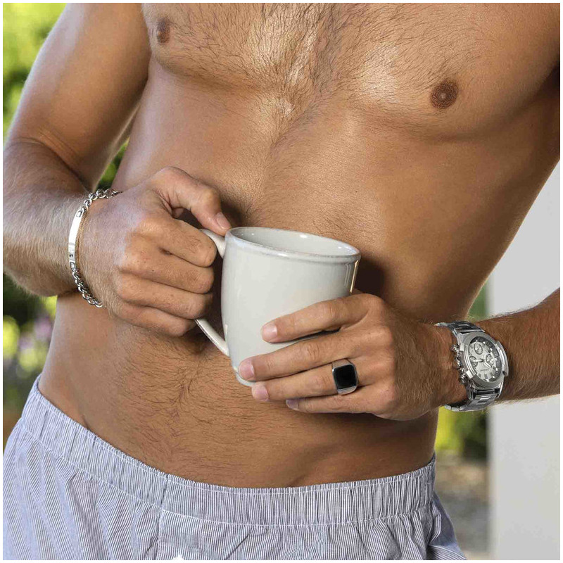 Pulseira Escrava Placa Prateada BOXER Homem RADIANT Joias