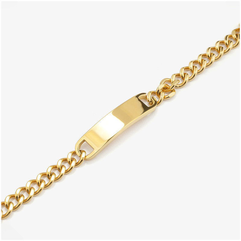 Pulseira Escrava Placa Dourada BOXER Homem RADIANT Joias