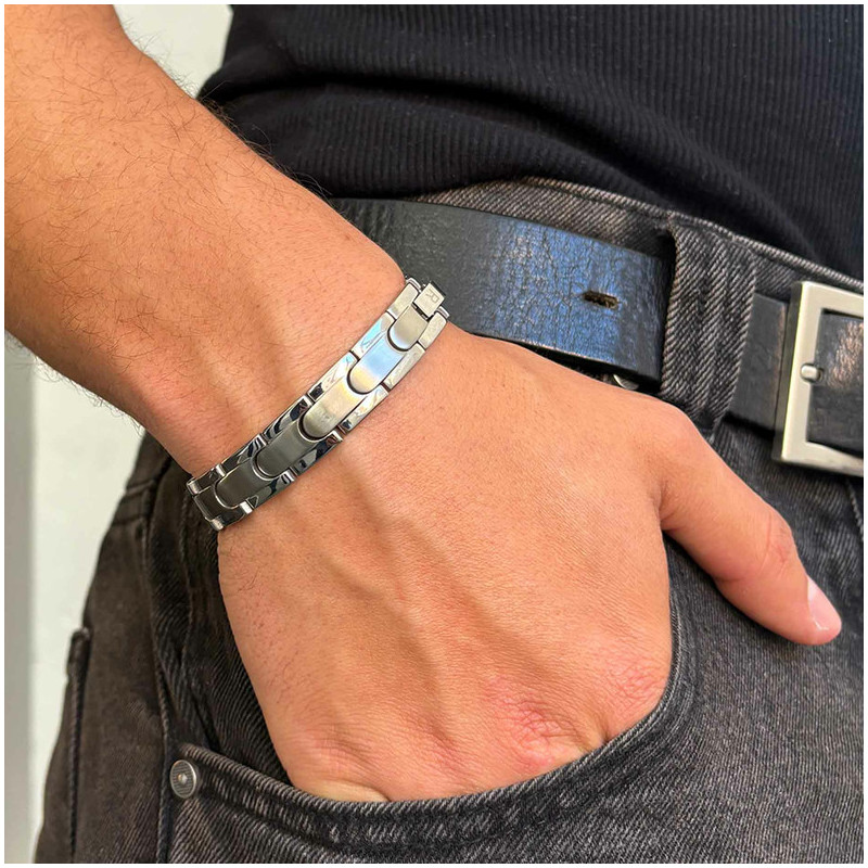 Pulseira Homem Txema Elos Prateada