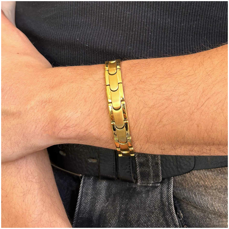 Pulseira Homem Txema Elos Dourada