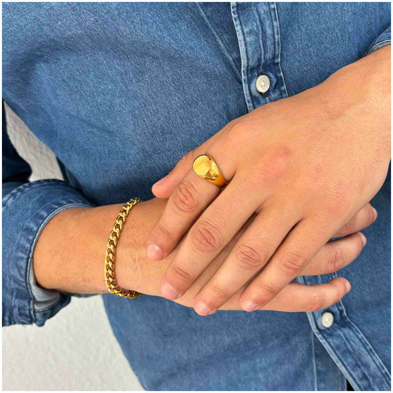 Pulseira Homem Txema Flat Dourada