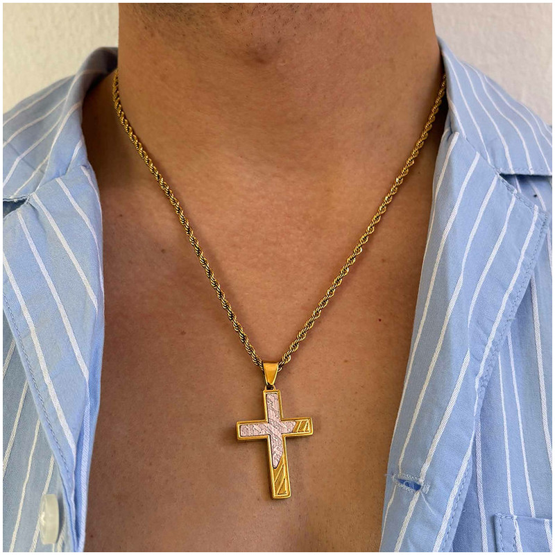 Colar Homem Mateo Cruz Dourado