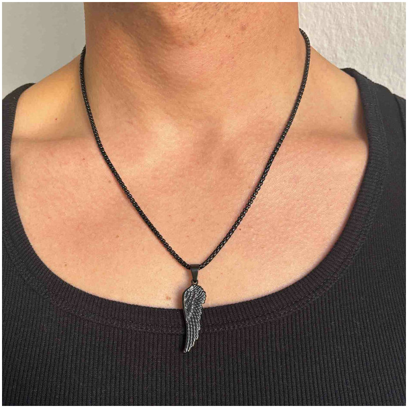 Colar Homem Piti Asa Preto