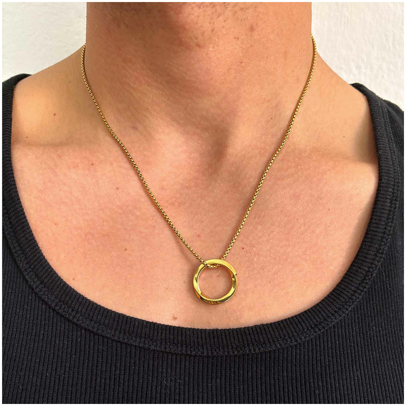 Colar Homem Piti Anel Dourado